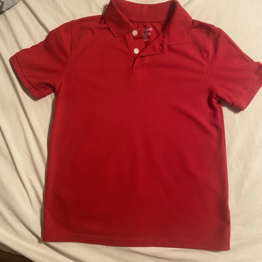 Boys Cat & Jack short sleeve polo shirt  Sz M (8/10) Red ,Preppy, School Uniform